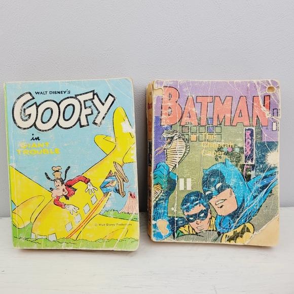 Vintage Little Big Books Disney Mickey Mouse Goofy Batman Tweety Lassy - Picture 7 of 16